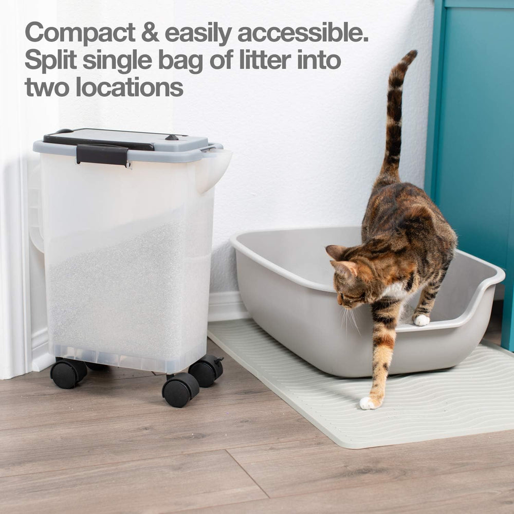 PetFusion BetterBin avec verrouillage assurant sécurité et propreté du contenu.