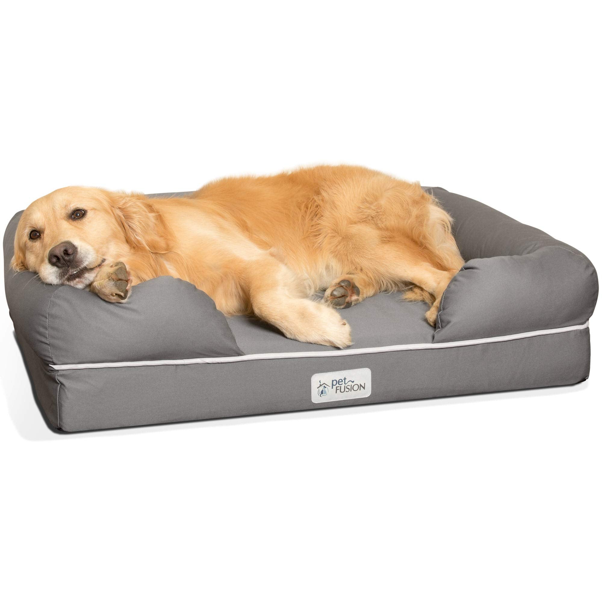 Lit PetFusion Ultimate avec mousse mémoire orthopédique pour soutien des articulations.