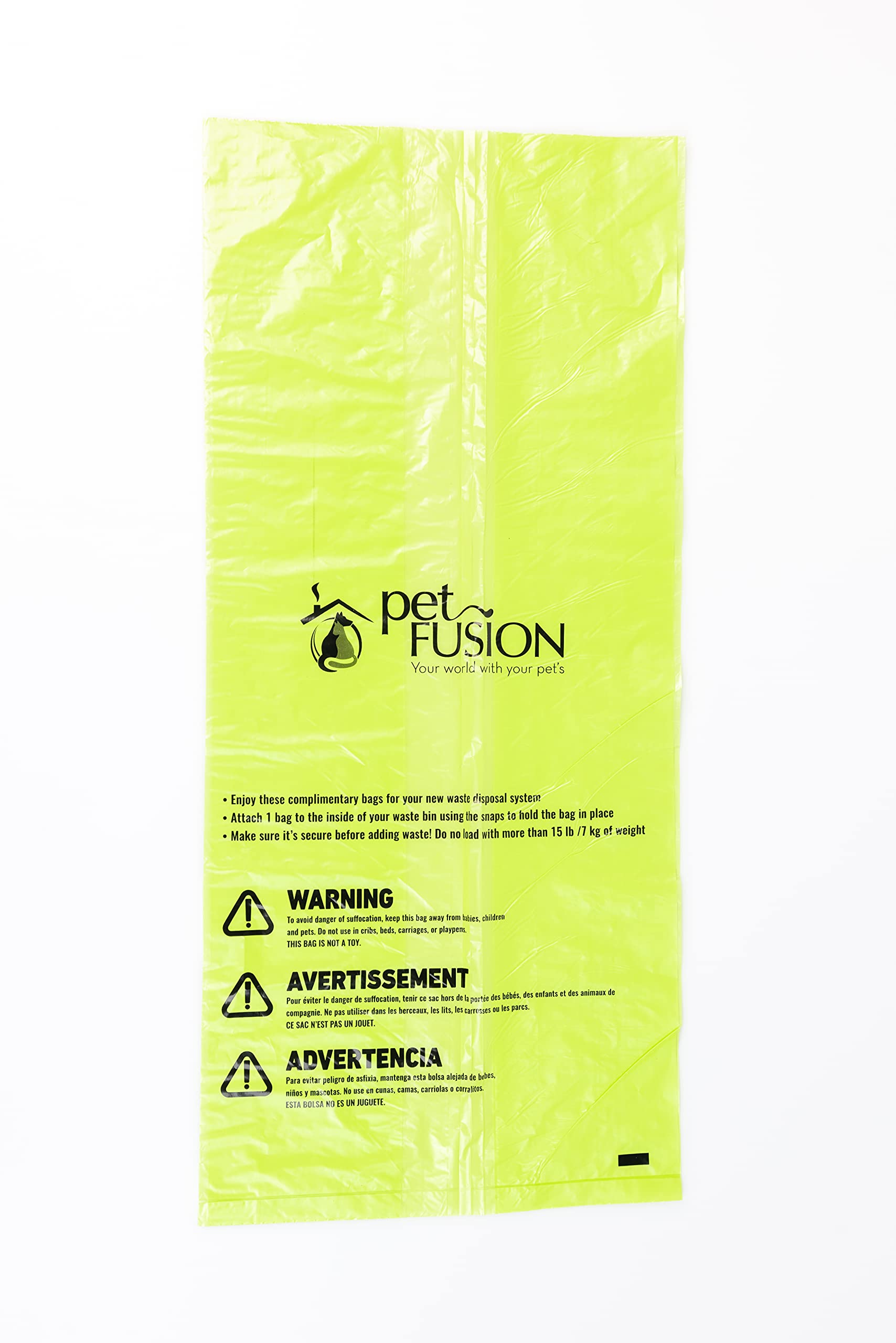 Sac PetFusion étanche pour litière et déchets, sûreté anti-fuite.