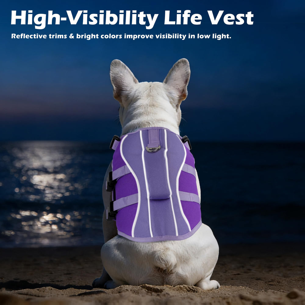 Petglad gilet sauvetage chien anneau en D pour laisse sécurisée