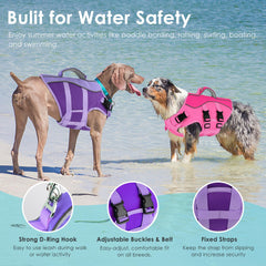 Petglad gilet sauvetage chien poignée sécurisée pour assistance rapide