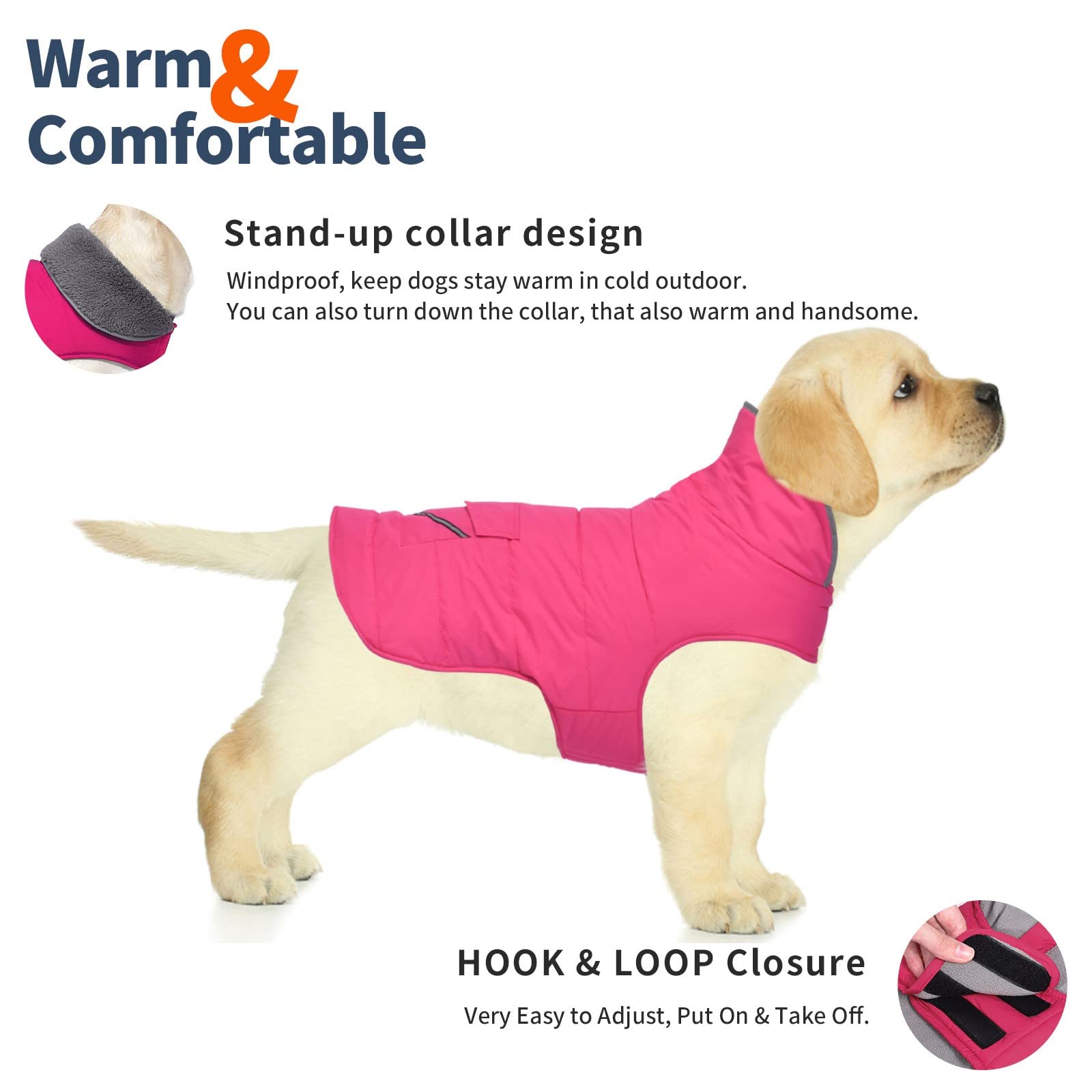 Manteau Petglad avec bande réfléchissante pour meilleure visibilité nocturne.