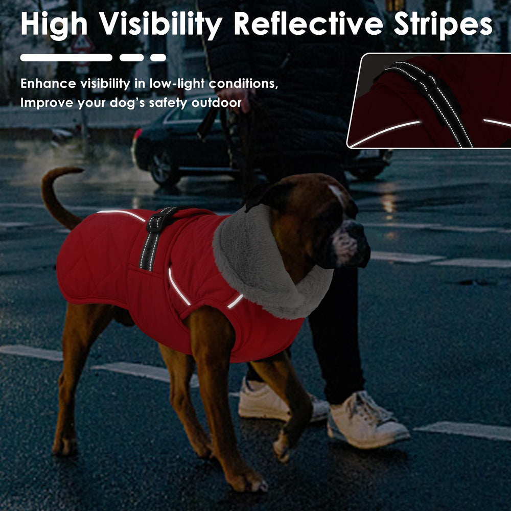 Petglad manteau chien bandes réfléchissantes et ouverture harnais