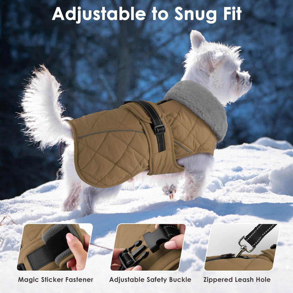 Petglad manteau chien col haut repliable pour chaleur et style
