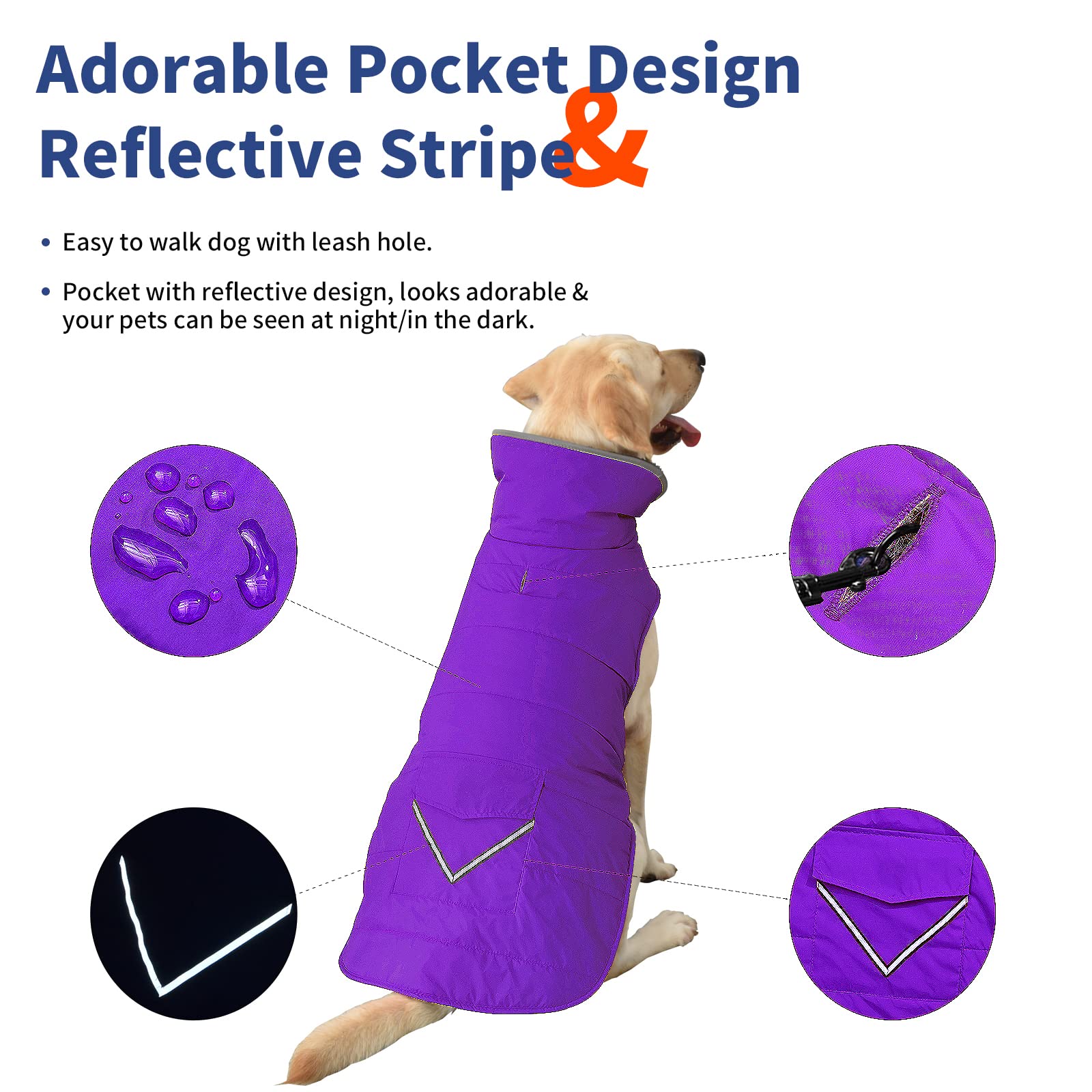 Manteau Petglad doublure polaire chaude pour plus de chaleur.