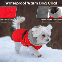 Petglad manteau chien doublure polaire douce pour plus de chaleur