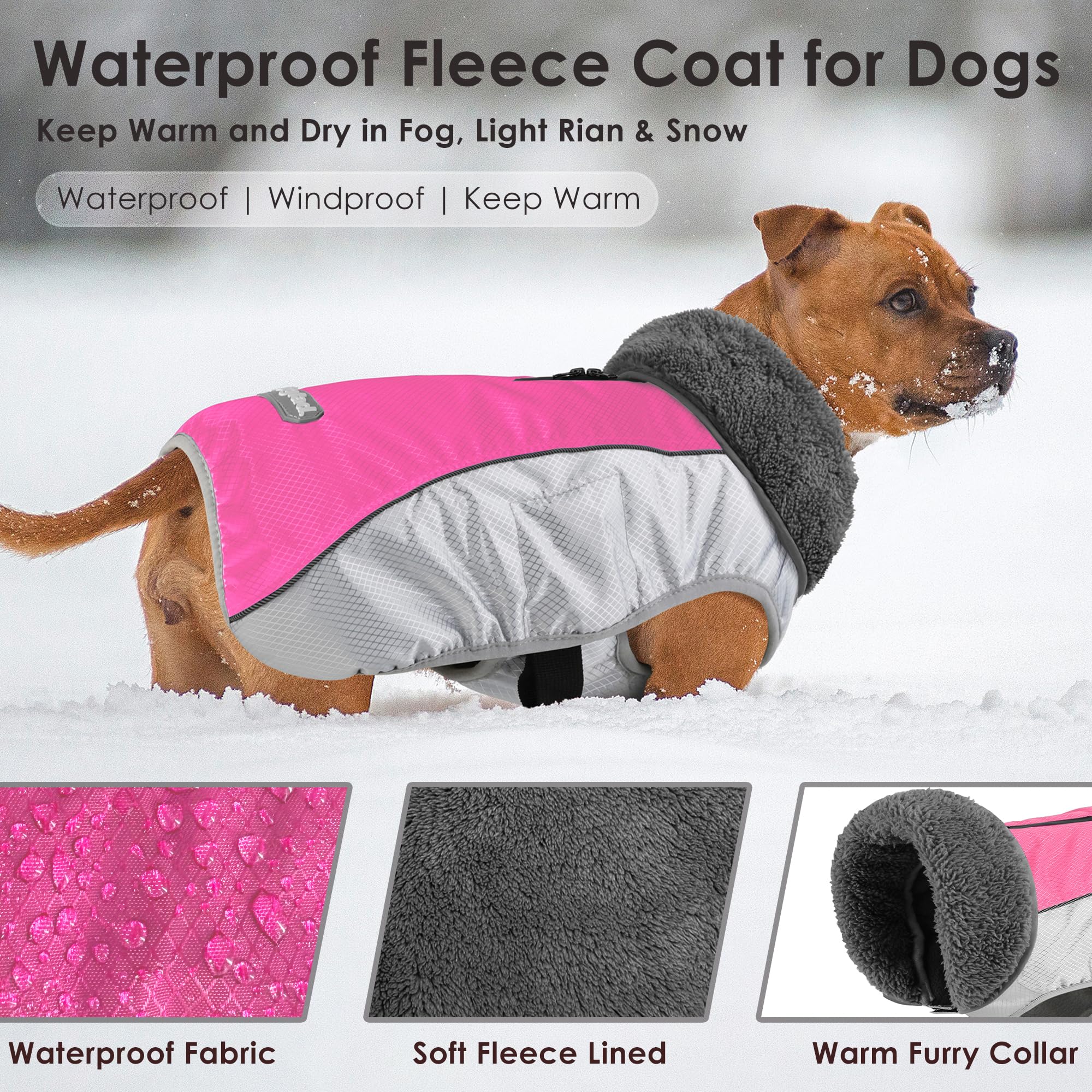 Manteau Petglad doublé polaire, chaleur douce pour l hiver.