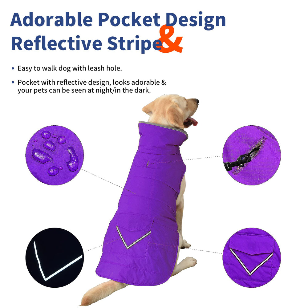 Petglad manteau chien douillet, doublure polaire pour chaleur durable.