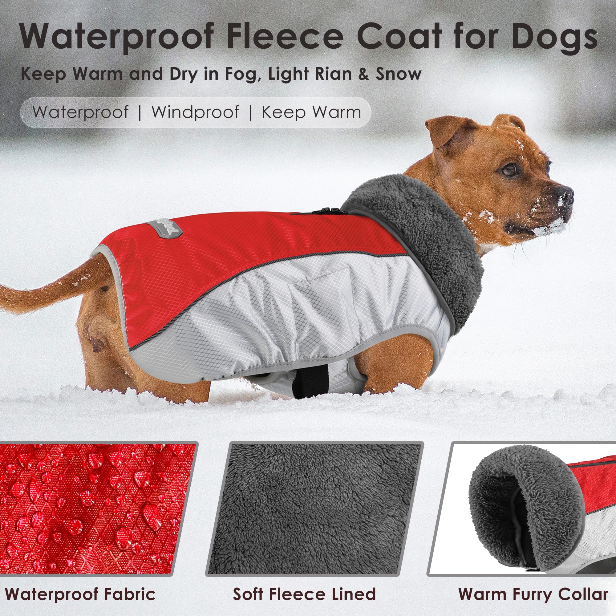 Manteau Petglad polaire doux, intérieur confortable pour l'hiver.