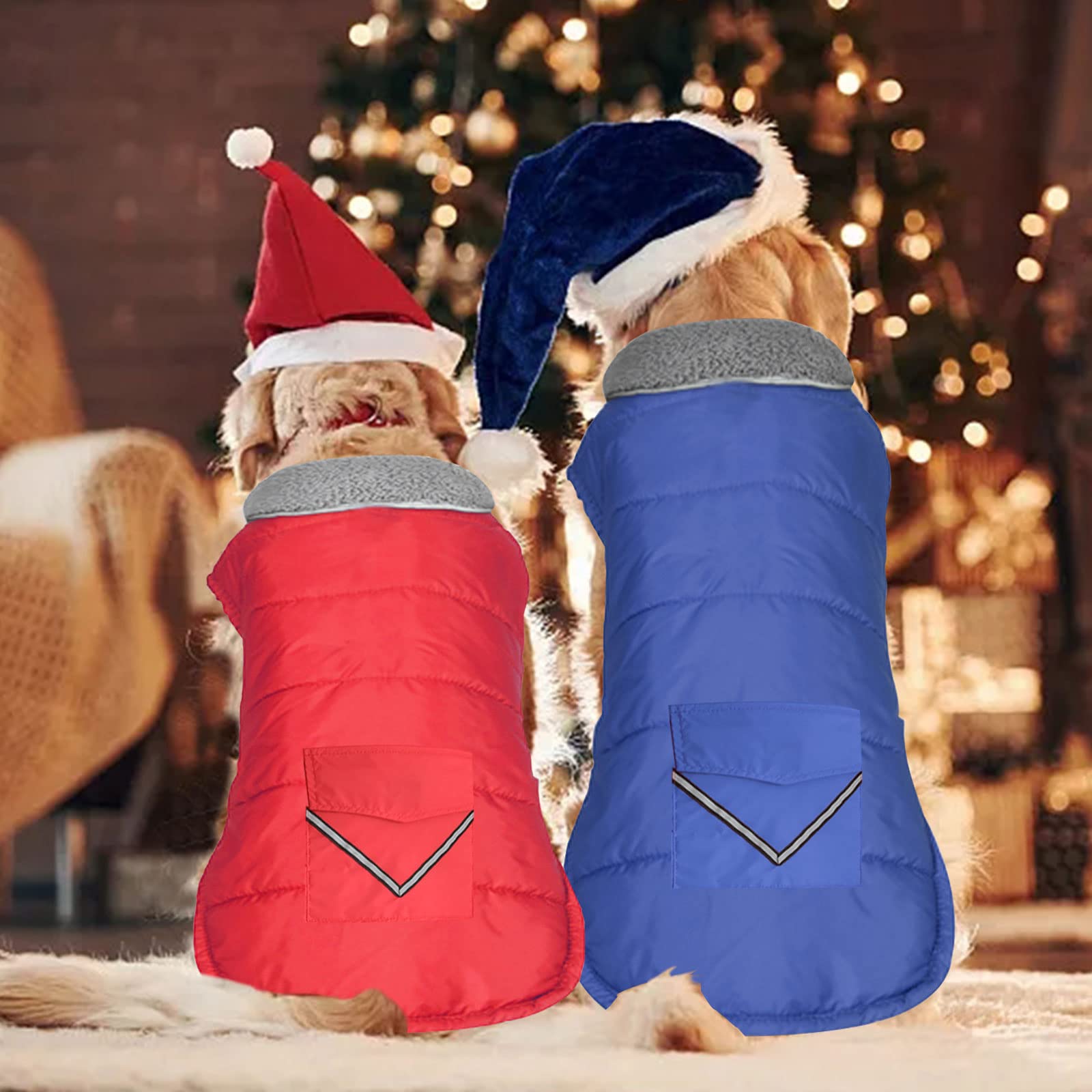 Petglad manteau chien velcro ajustable, facile a enfiler et ajuster.