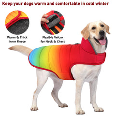 Petglad manteau hiver chien col peluche, col rembourré pour chaleur autour des oreilles.