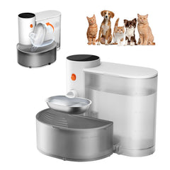 Petgravity distributeur d'eau pour chat, bol en acier inoxydable facile à nettoyer et durable.