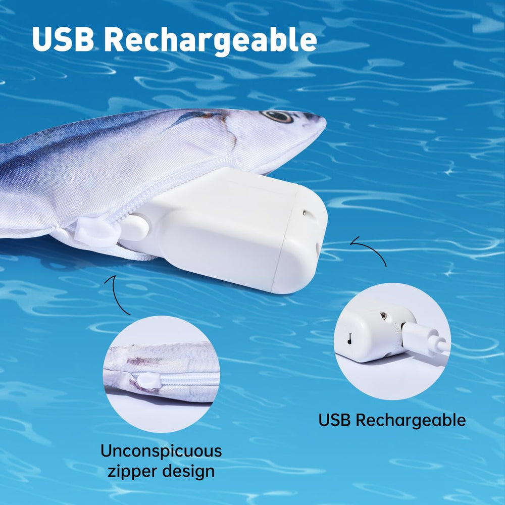 Petgravity poisson floppant croaker jaune, stimulation active pour le chat.