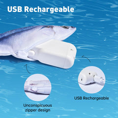 Petgravity poisson floppant croaker jaune, stimulation active pour le chat.