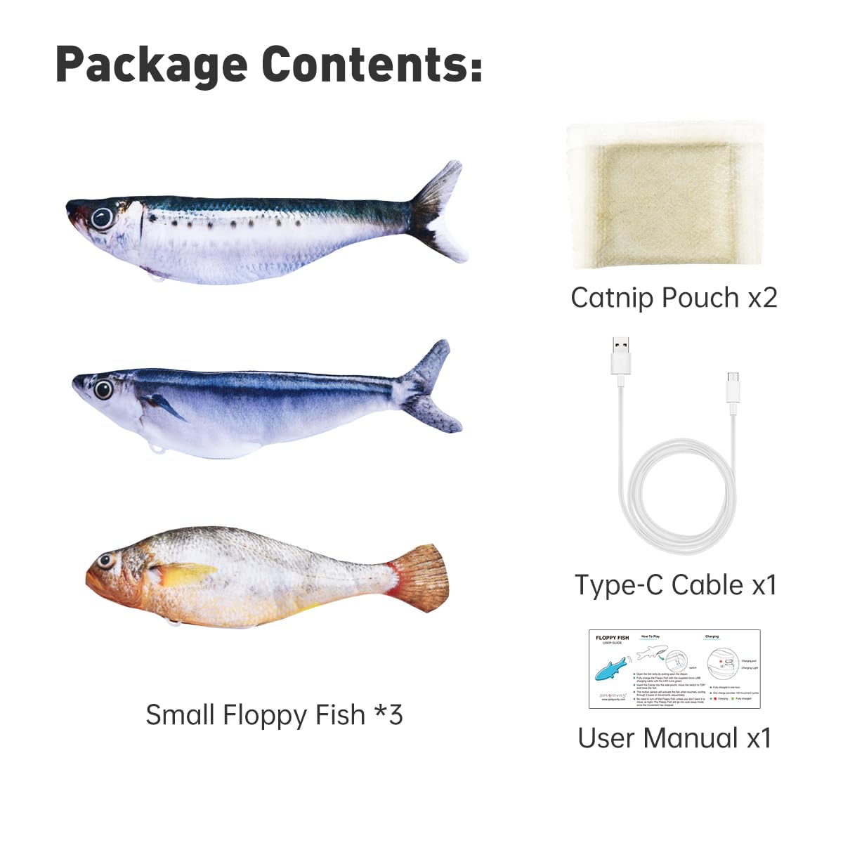 Petgravity poisson peluche doux et résistant, parfait pour câlins et jeu.