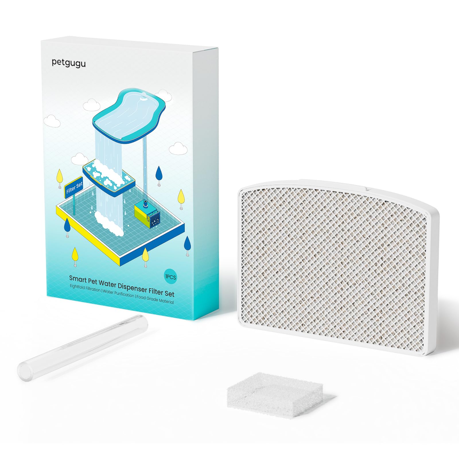 Filtration à 8 couches avec PETGUGU pour PF1/PF1L, eau plus propre.