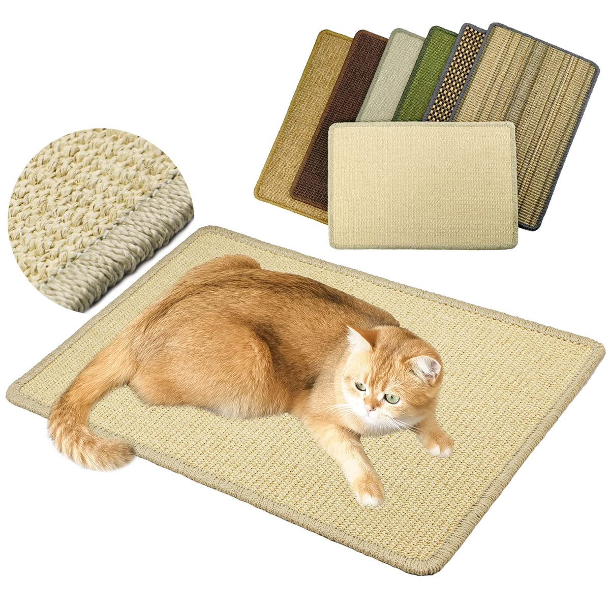 Pethave tapis gratoir chat sisal naturel protège tapis et canapés