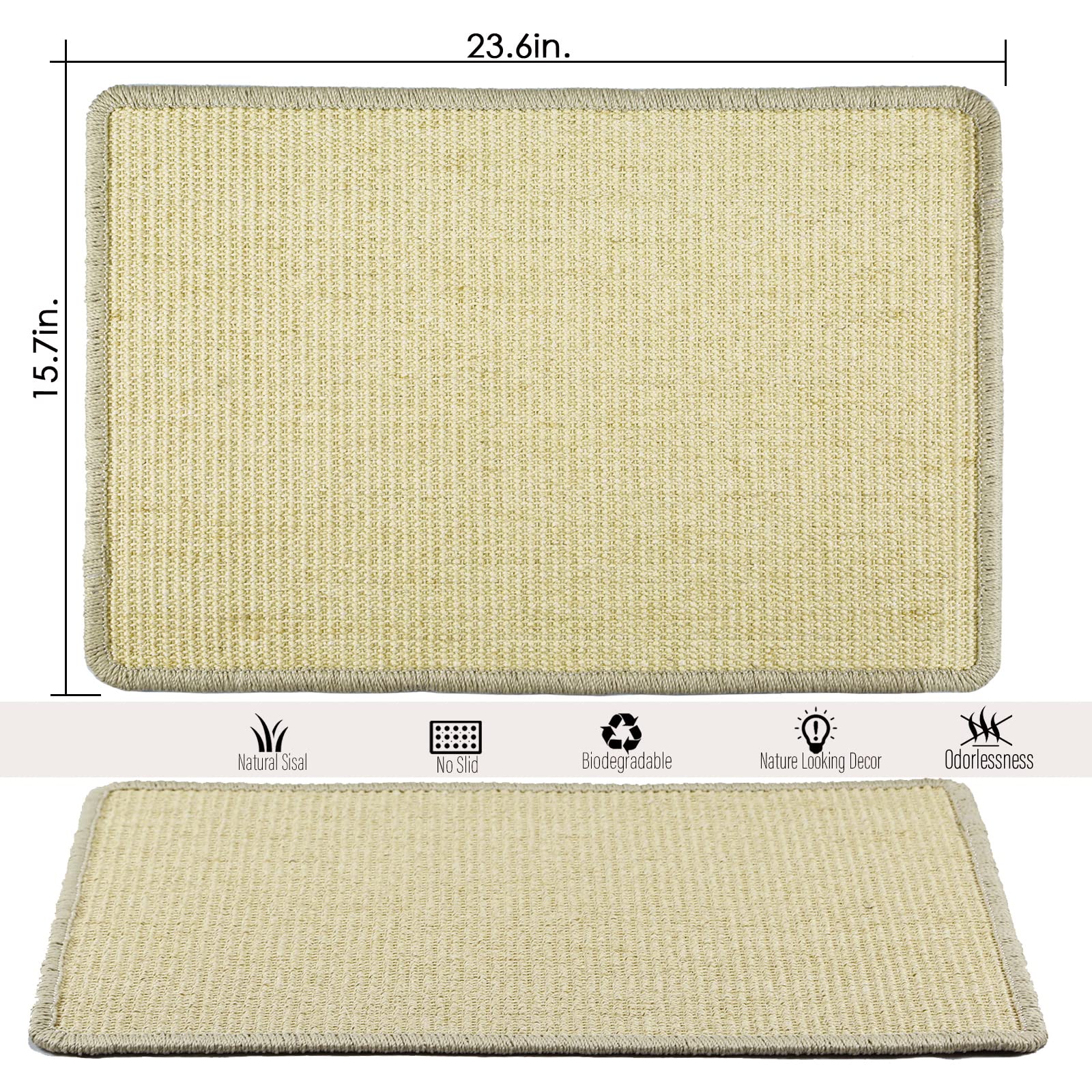 Pethave tapis gratoir mural avec Velcro adhérence durable