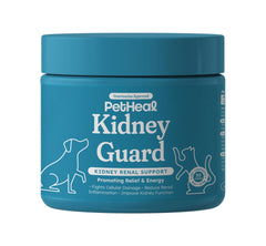 PetHeal Kidney Guard : boîte et étiquette visibles, confiance sécurité et traçabilité.