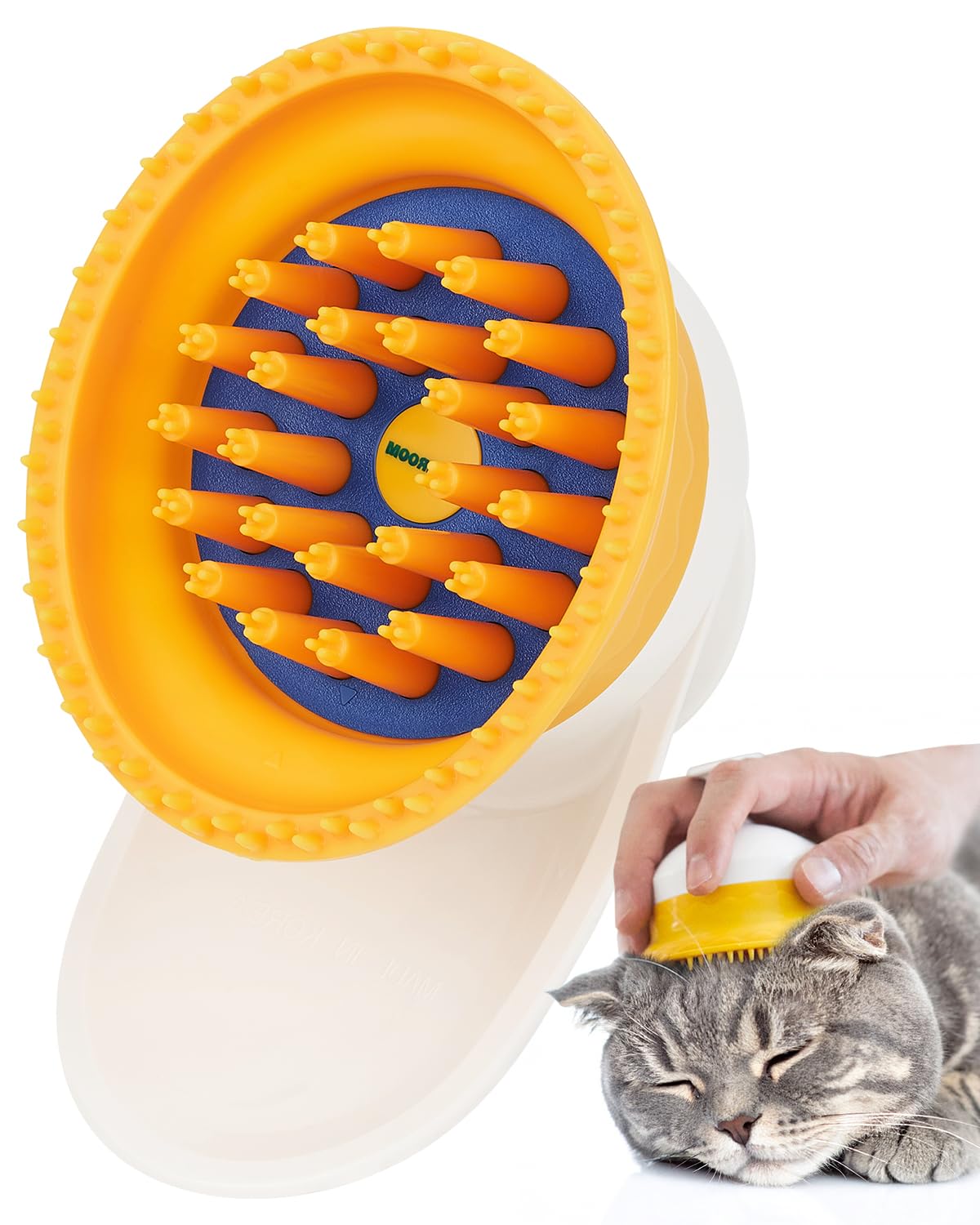 PETHROOM Brosse silicone chat – poils libres pour pelage sain et sans douleur