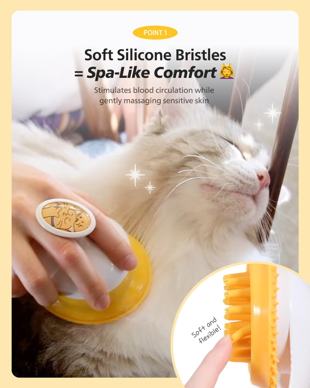 PETHROOM Brosse silicone chat – usage confortable et prise en main
