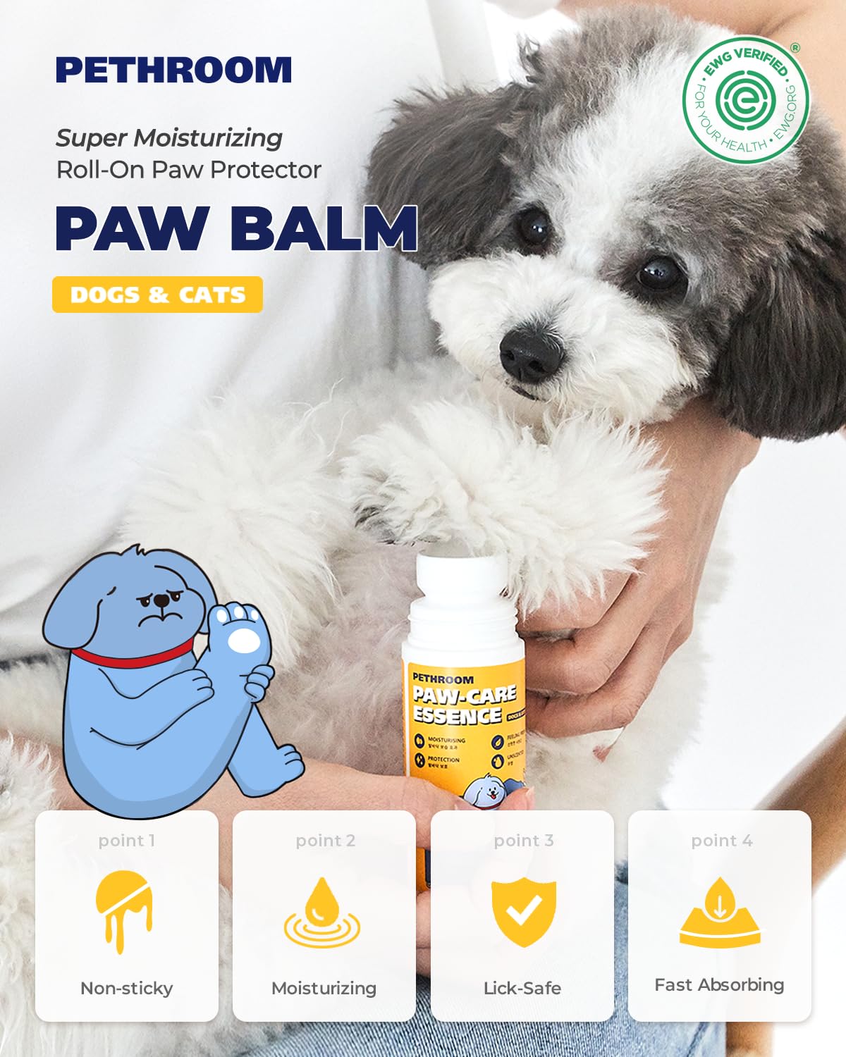 PETHROOM soin des coussinets chats et chiens, hydratation en profondeur.