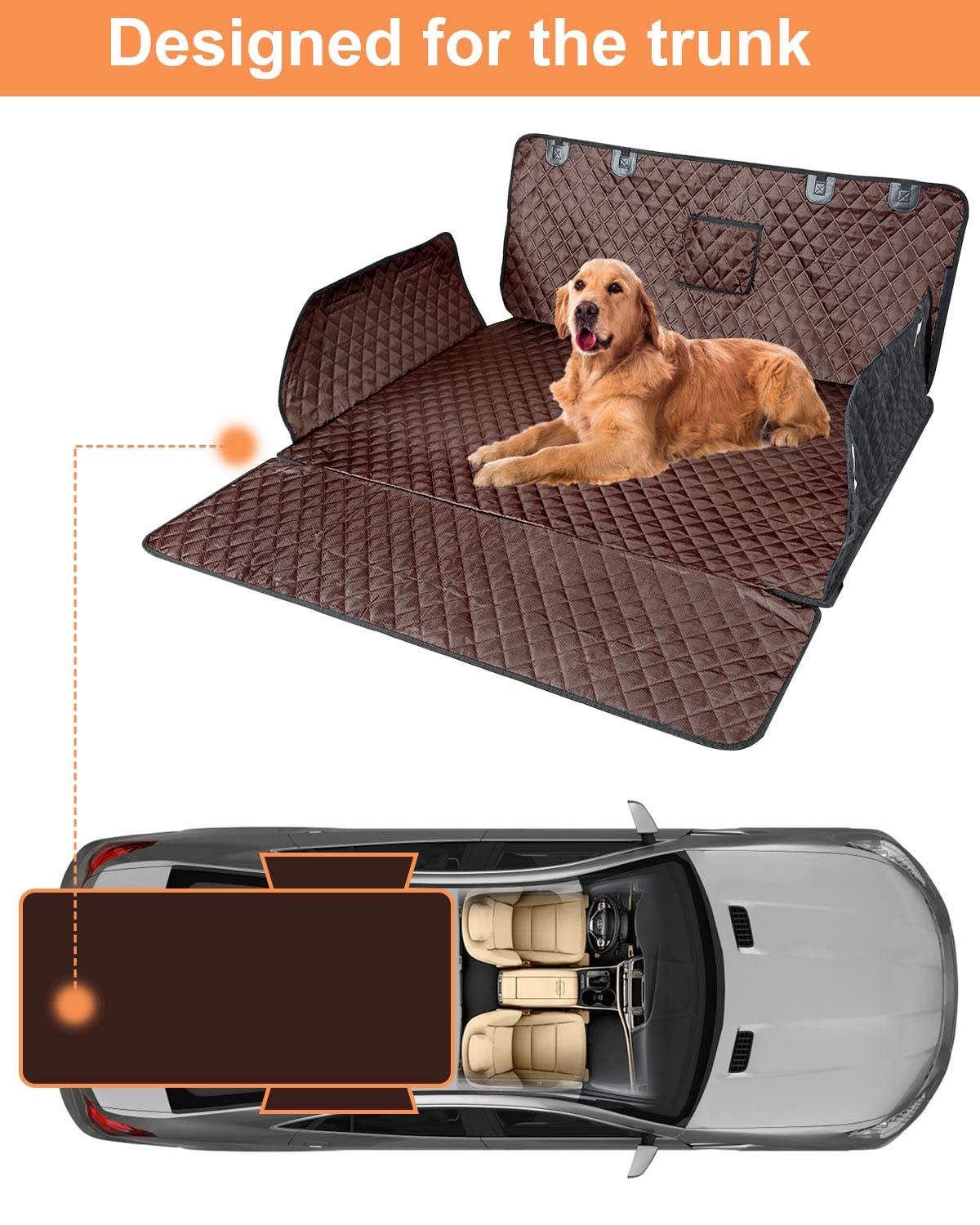 PETICON imperméabilite et nettoyage faciles du tapis de coffre.