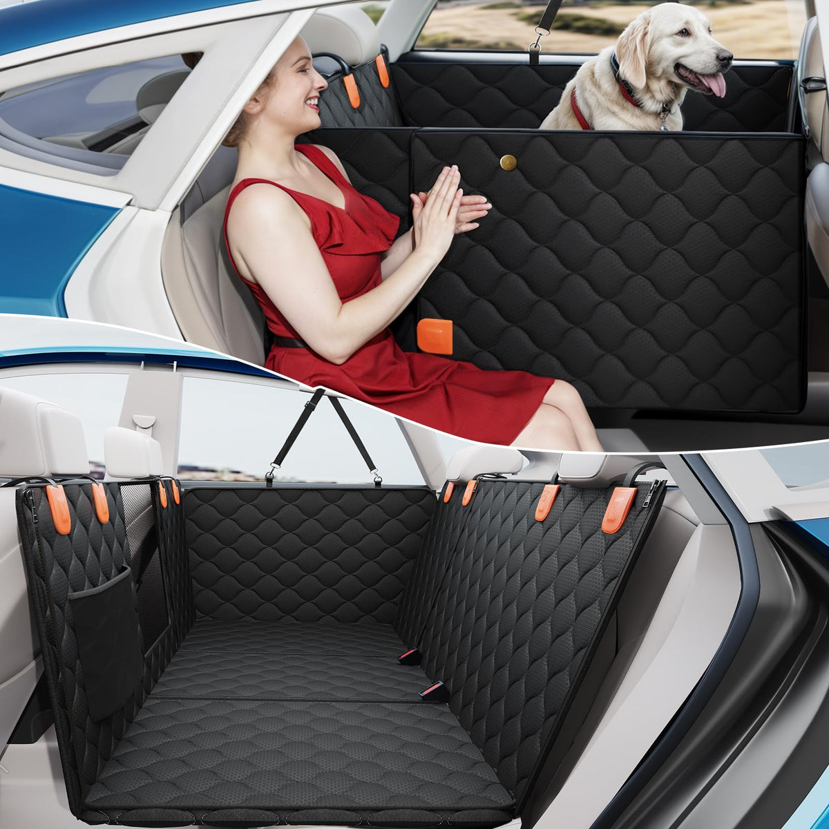 PETICON Extenseur arrière convertible offrant plus d'espace pour chien lors des trajets