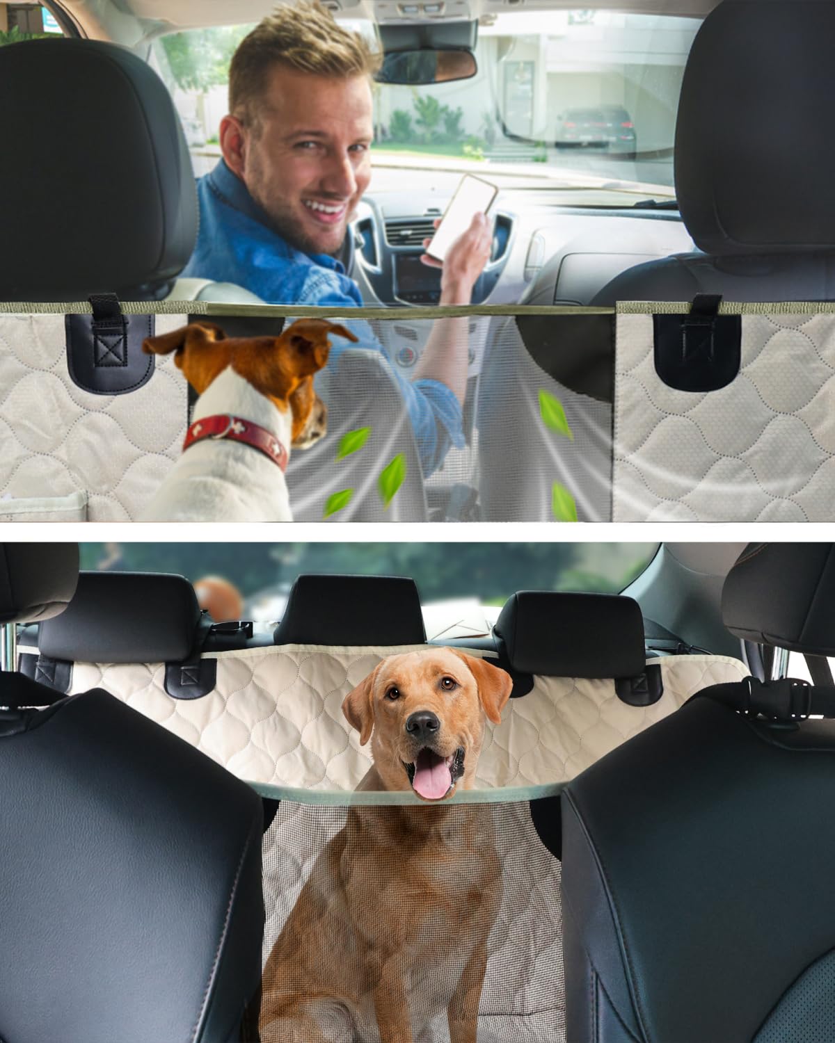 PETICON housse de siège chien fenêtre mesh assure une meilleure circulation d'air