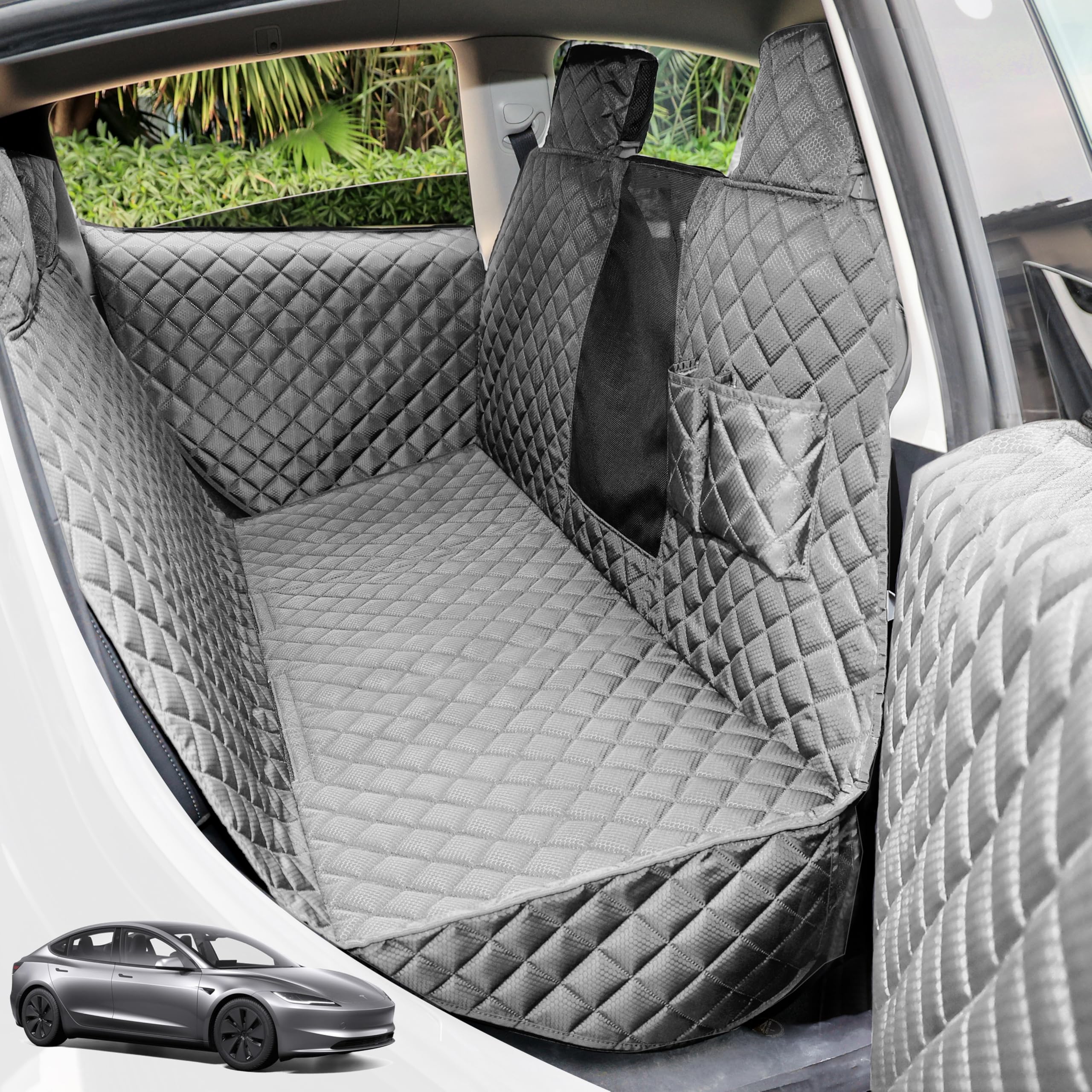 PETICON housse siège arrière pour Tesla Model 3/Y — protège cuir et tapis.