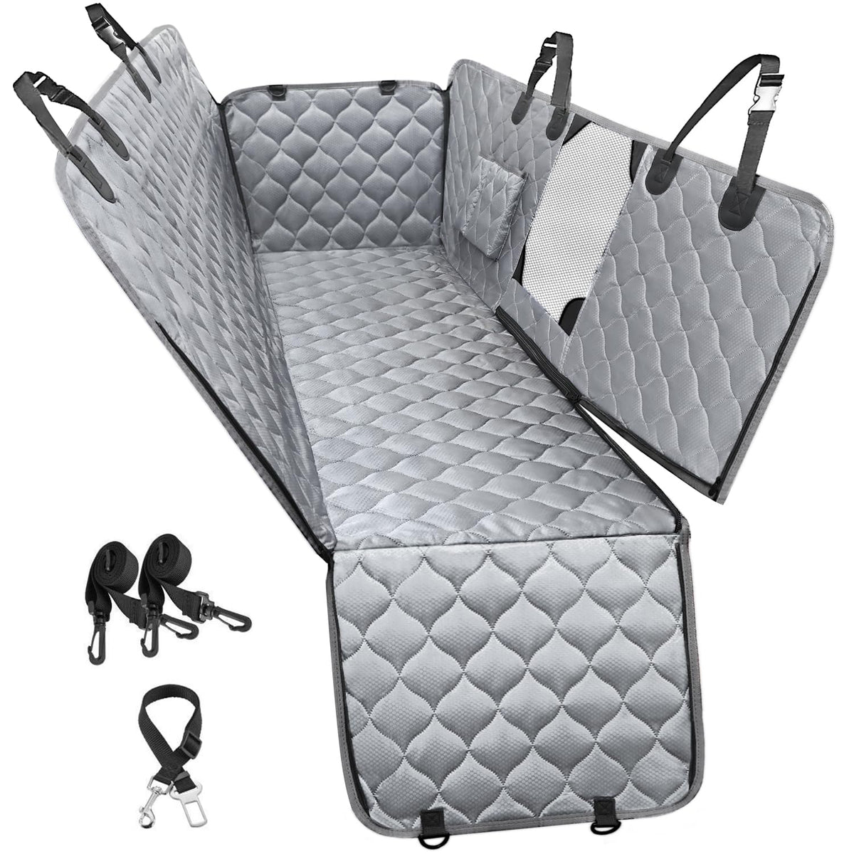 PETICON housse-siege-chien fenetre-mesh pour meilleure aération et tranquillité en trajet.
