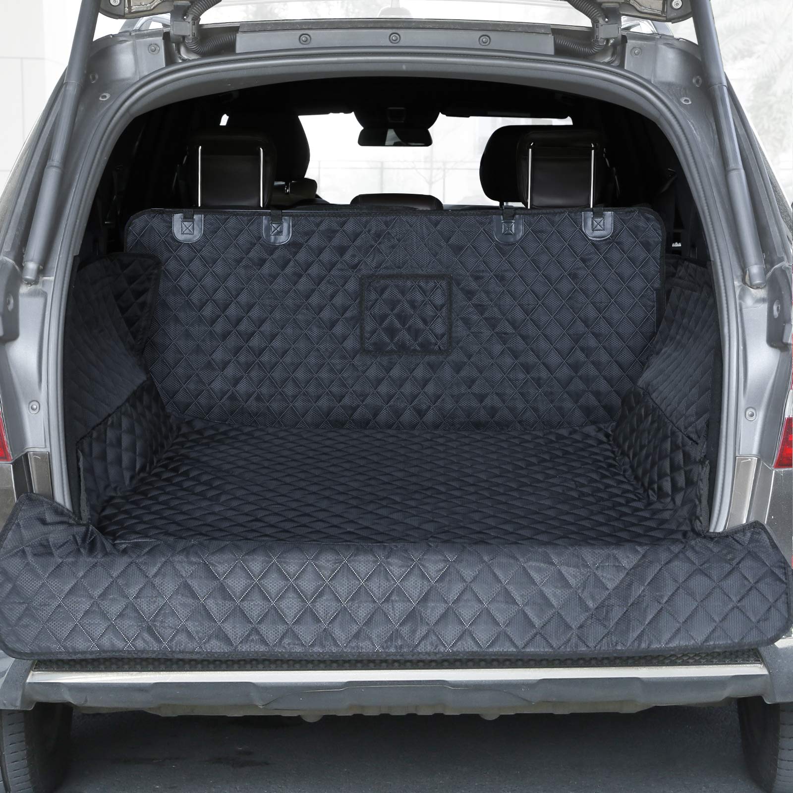 PETICON Tapis coffre SUV grand format protège l’intérieur des griffes.