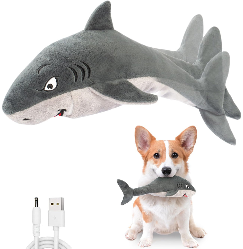 Petiepaw poisson-flopant-interactif en face, stimulant le jeu et la curiosité du chien.