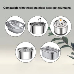 Pompe Petilog pour fontaine chat 2l en inox, compatibilité assurée