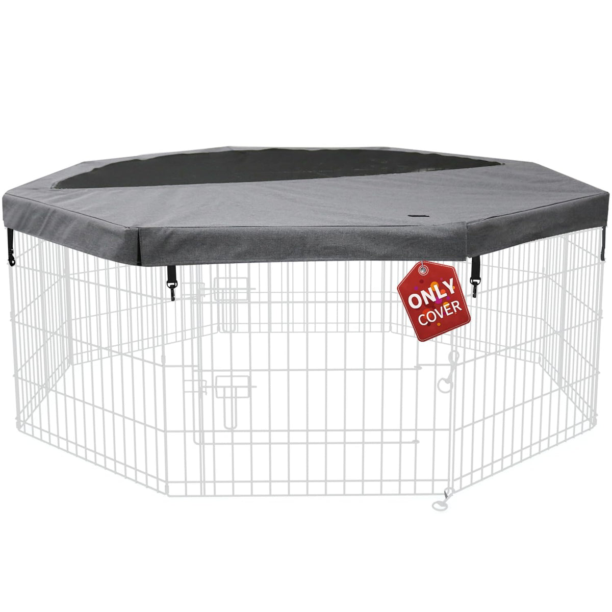 PETIME Housse supérieure pour enclos 24 pouces, ombre et sécurité.