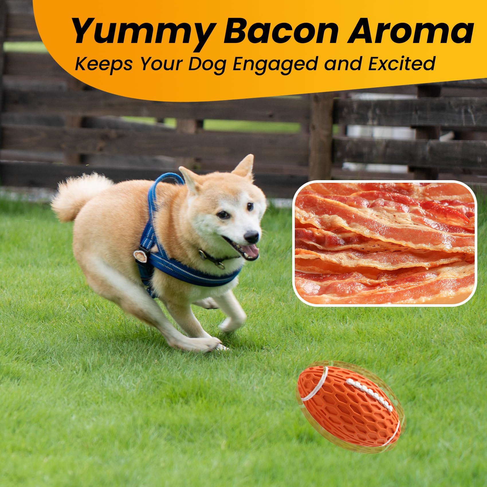 Petinstinct arôme bacon intégré, jouet ludique pour le jeu et la chasse.