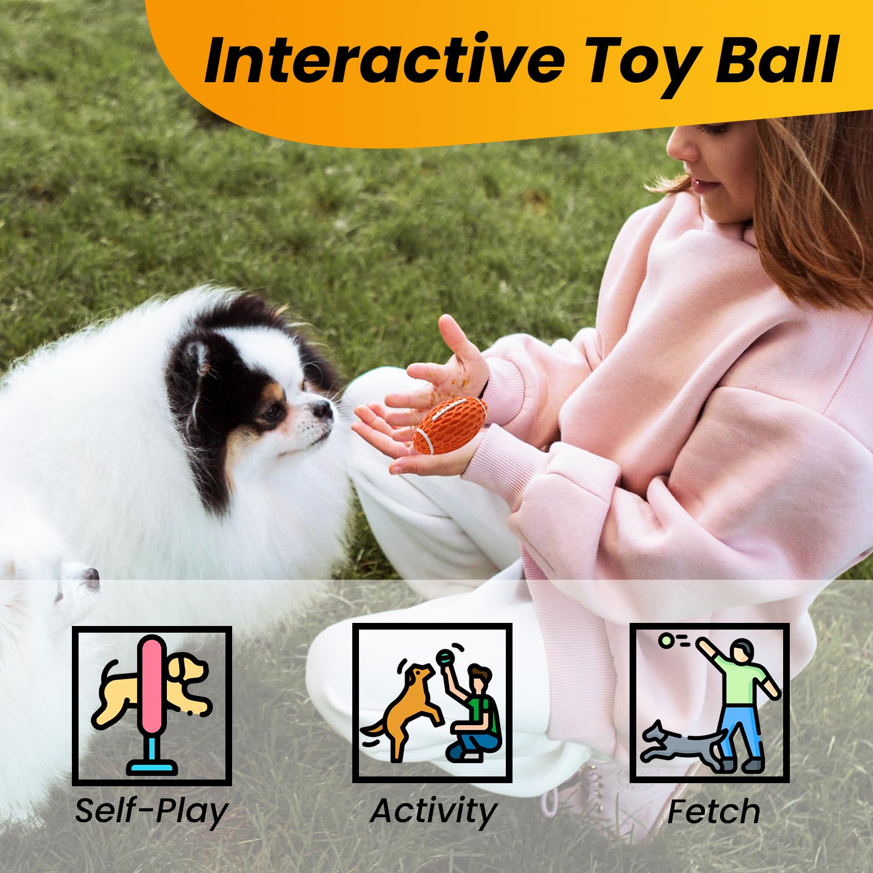 Petinstinct jouet chien ludique extérieur, stimule l'activité.
