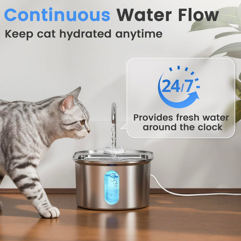 Petinstinct pompe silencieuse intégrée pour une hydratation calme des animaux