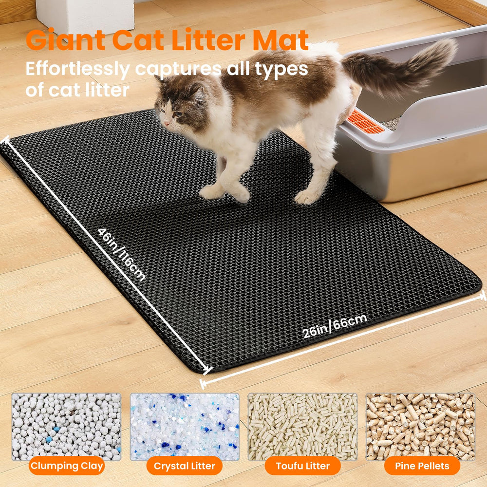 Petinstinct tapis-double-couche honeycomb capture efficacement les résidus de litière.