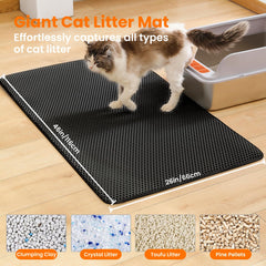 Petinstinct tapis-double-couche honeycomb capture efficacement les résidus de litière.