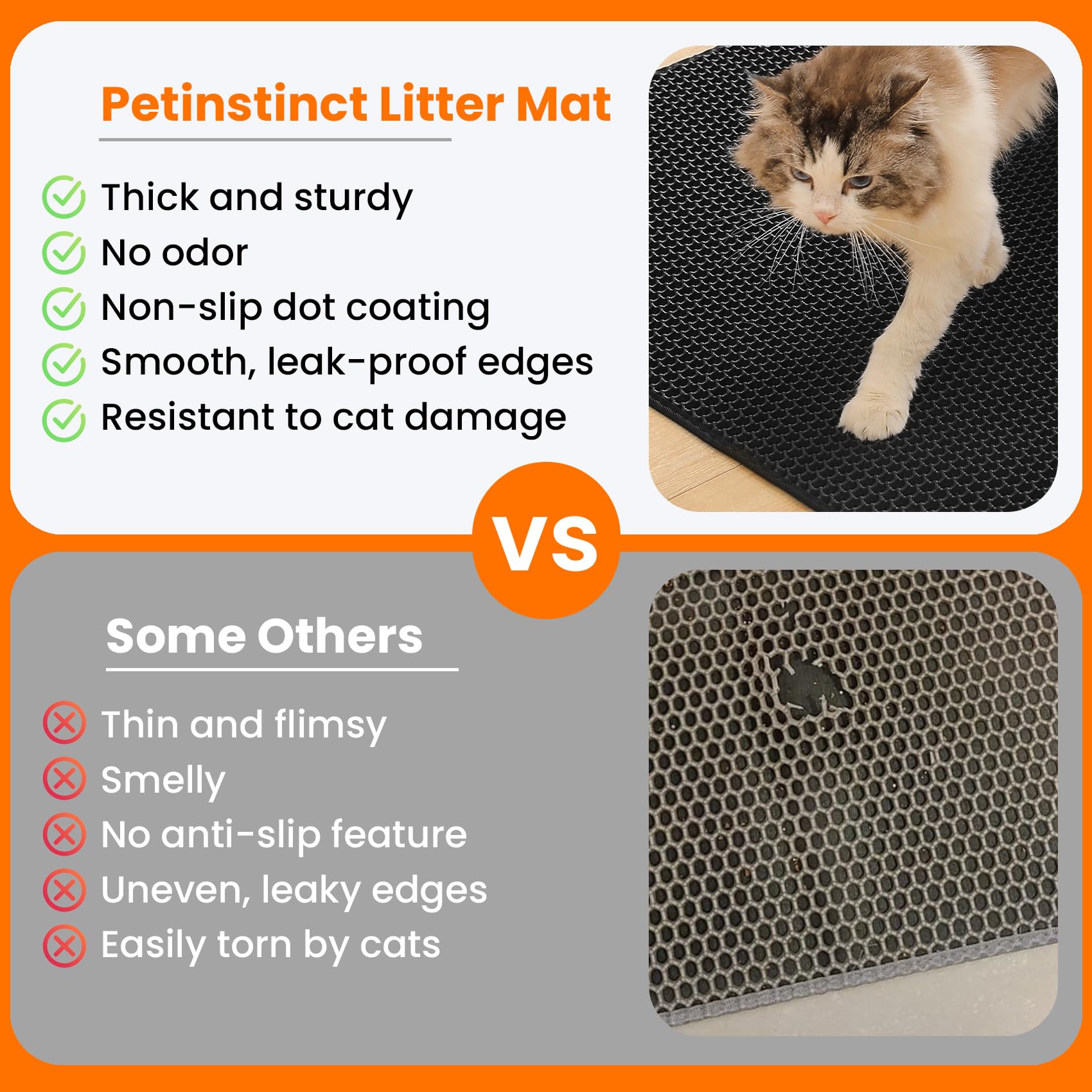 Le tapis Petinstinct EVA épais offre douceur et durabilité pour votre chat.