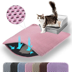 Tapis Petinstinct 20x14 po nid dabeille rose capture poussière et protège le sol.