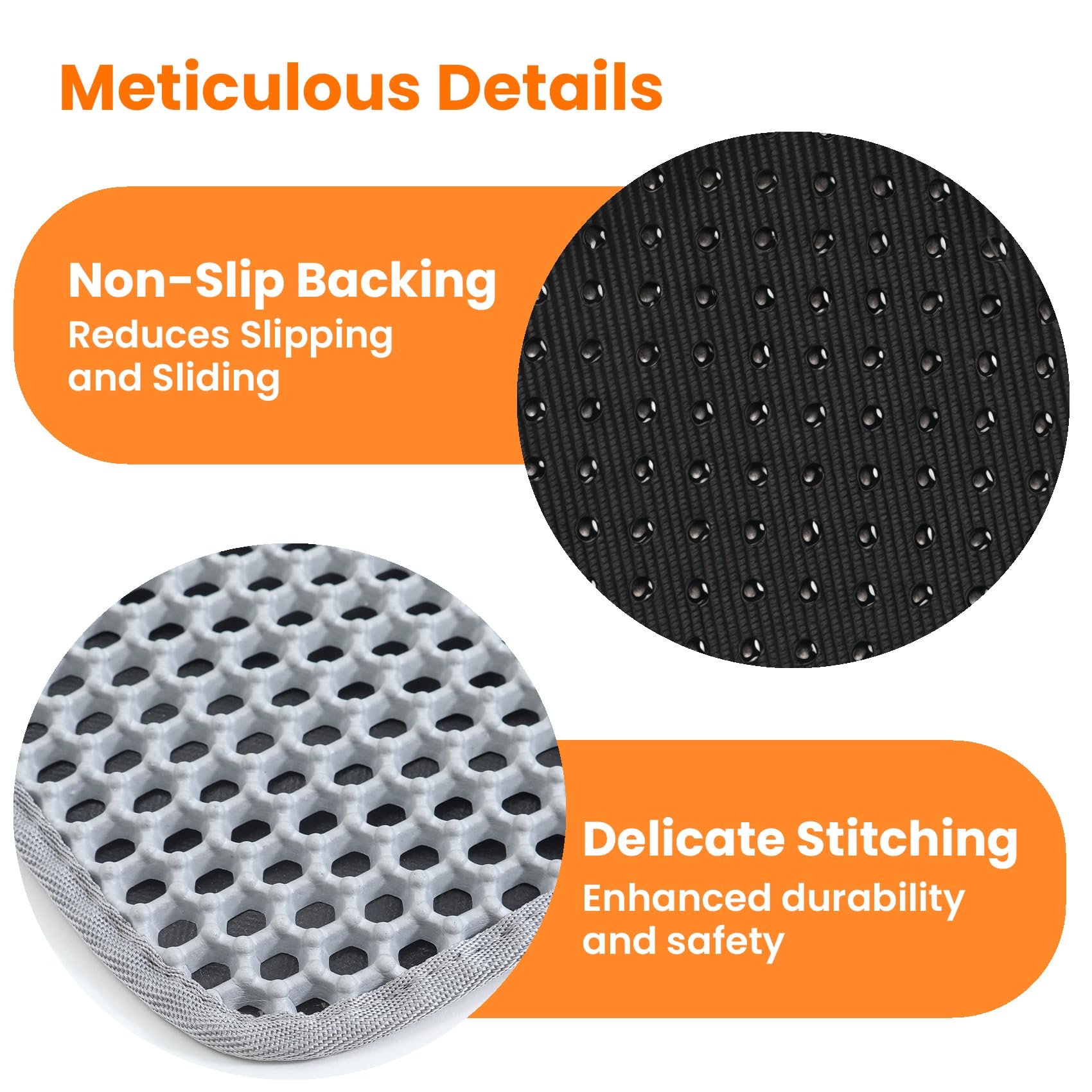 Tapis Petinstinct gris, réduit les traces autour de la litière pour un intérieur plus propre.
