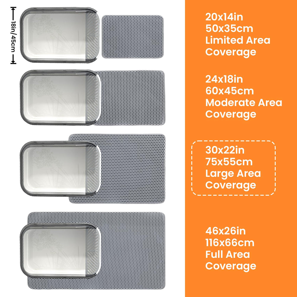 Tapis Petinstinct gris, lave facilement et peut être réutilisé après rinçage.