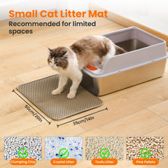 Petinstinct Tapis Litière Anti-trace, sortie bac, retient les grains de litière