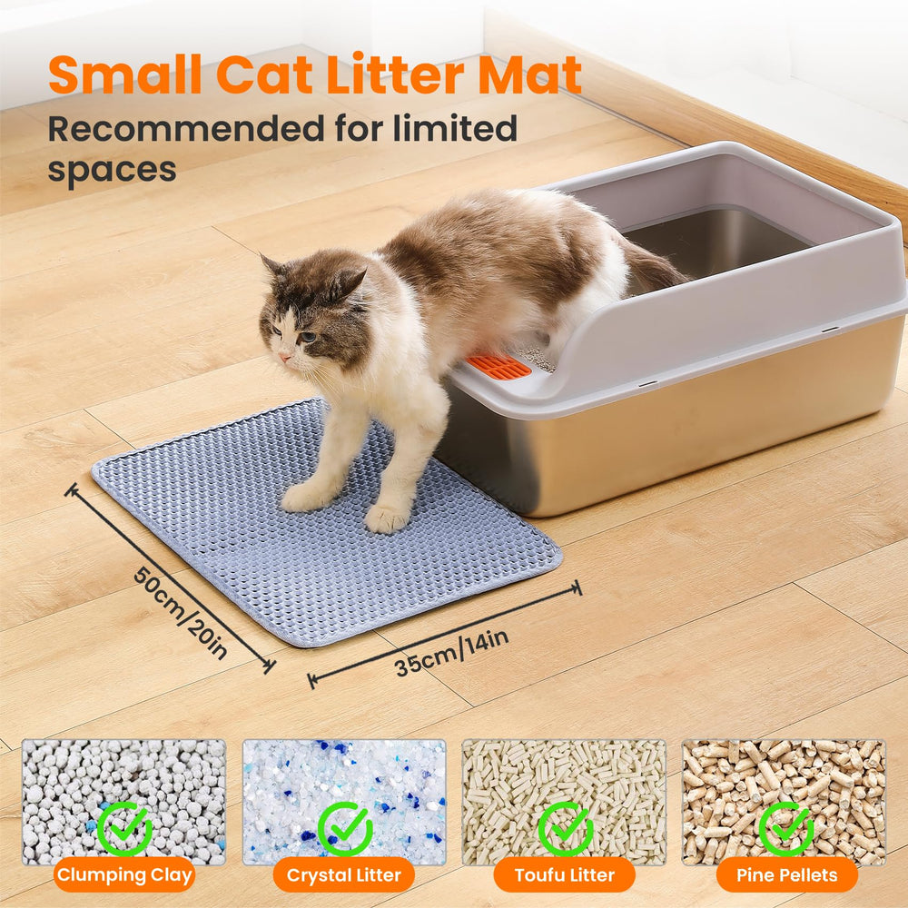 Structure hexagonale double du tapis Petinstinct pour litière, meilleure répartition.
