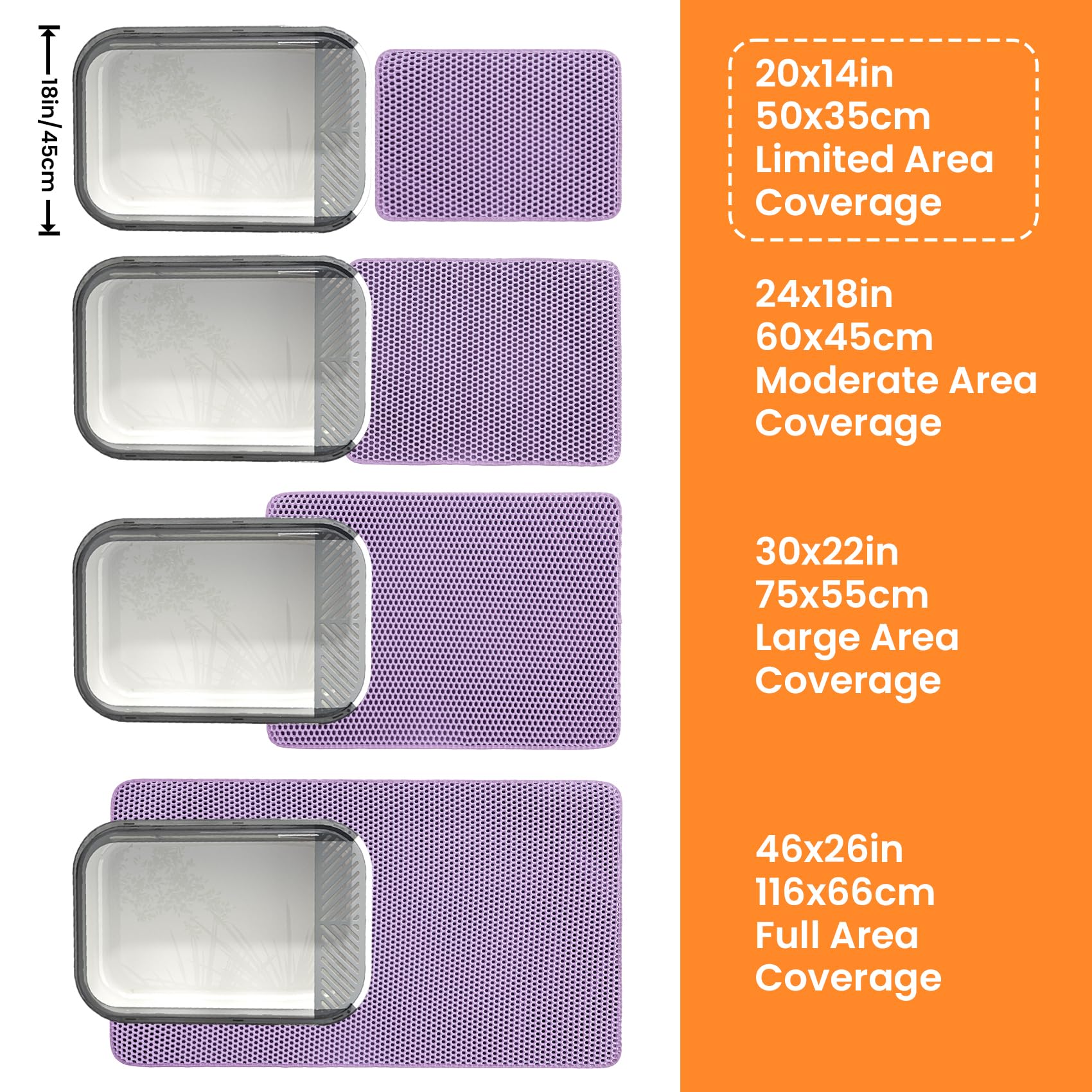 Petinstinct Tapis Litière Chat violet compact apporte une touche colorée et pratique.