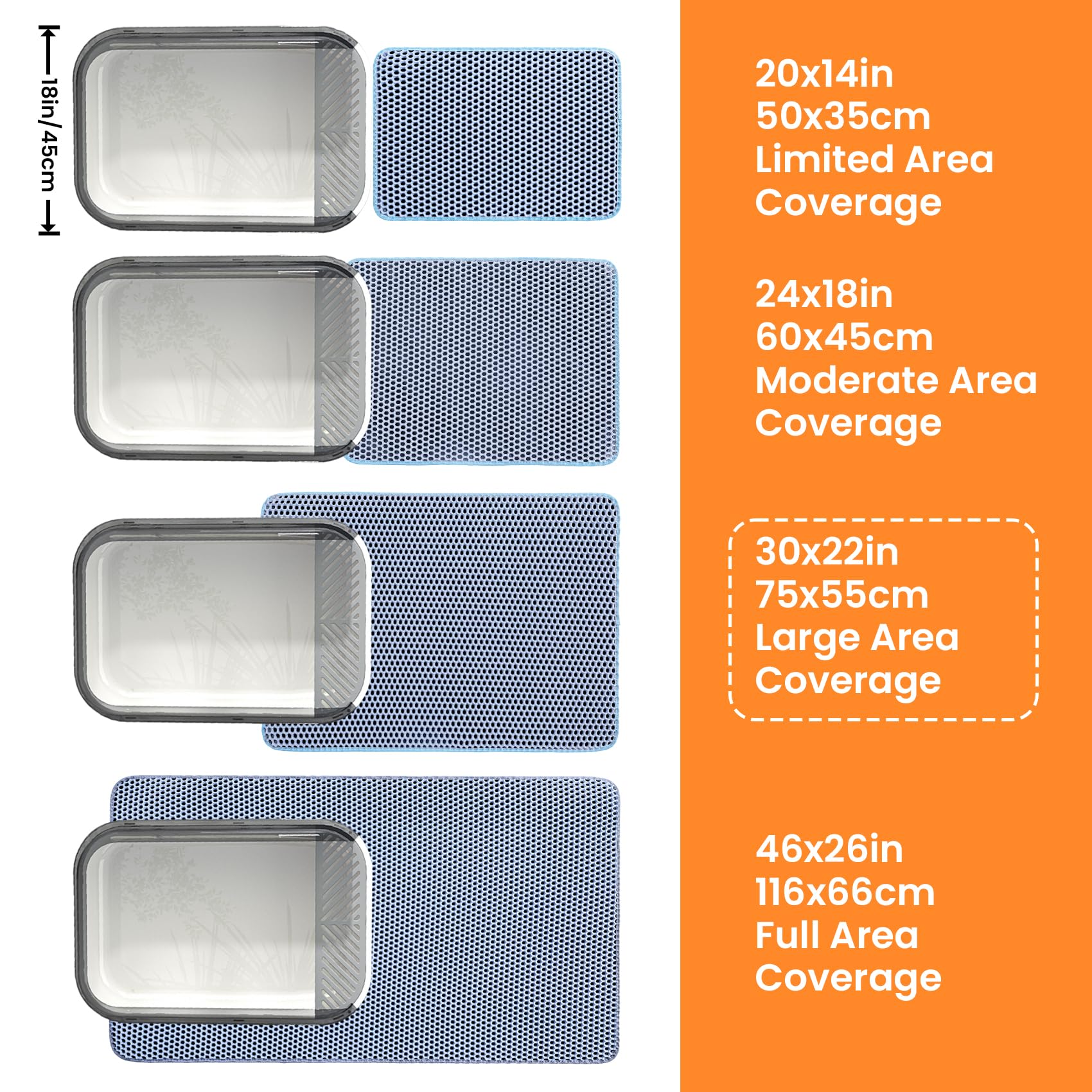 Tapis Petinstinct XL bleu, protection du sol et facilité d’entretien.