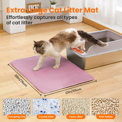 Tapis Petinstinct chat XL, structure alveolaire double facilitant le nettoyage.