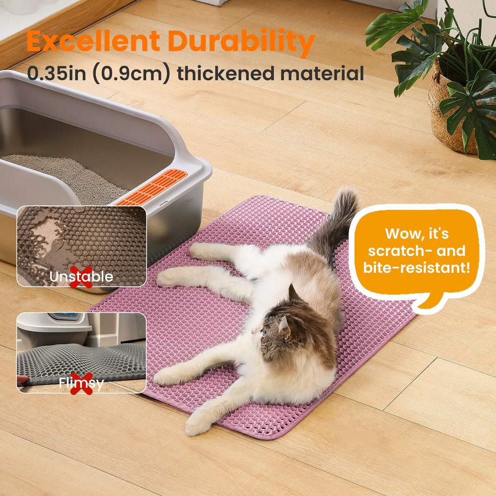 Tapis Petinstinct nettoyage facile, rinçage rapide et aspirateur simple.